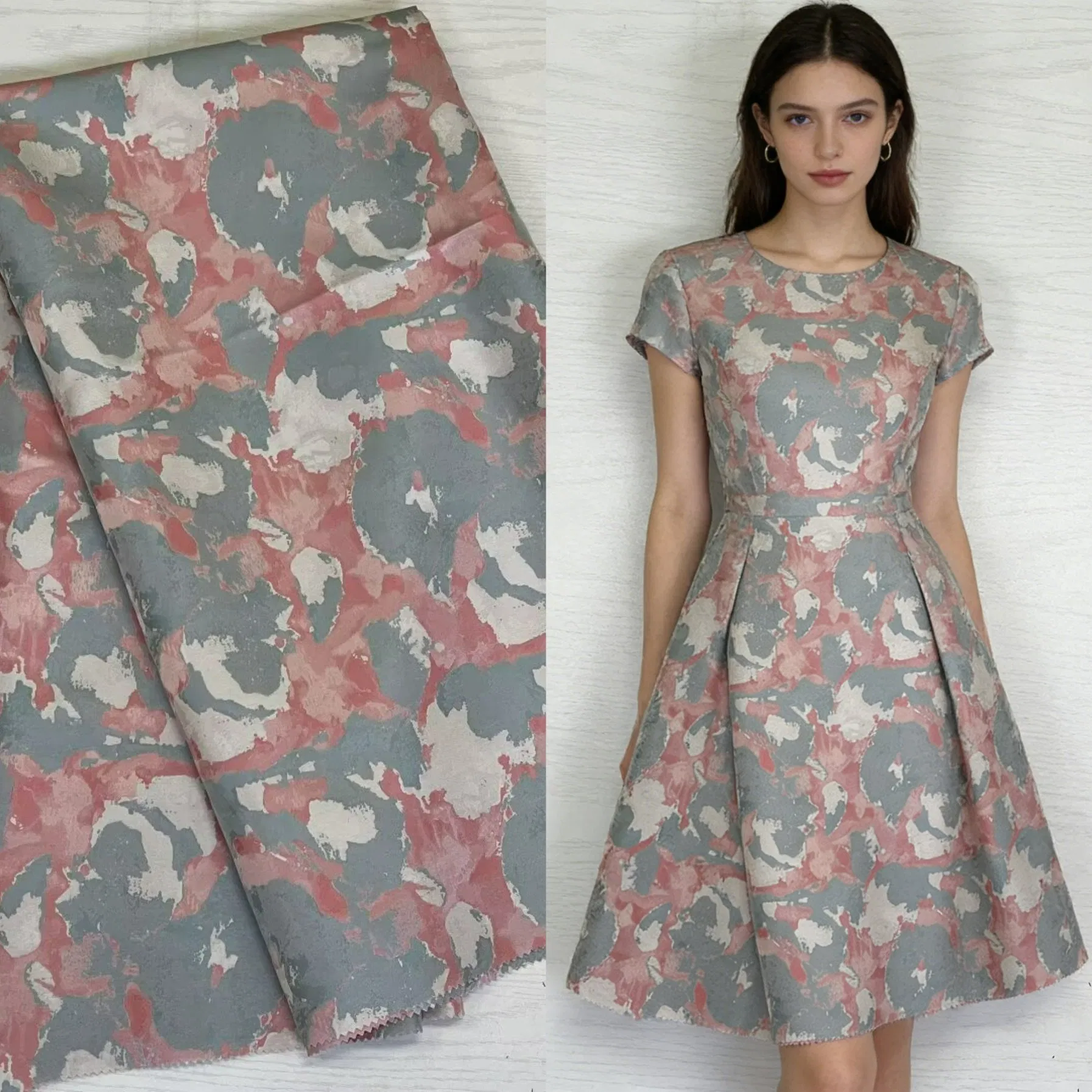 Trendy Retro Style! 2026 Abstract Camouflage Texture Polyester Fabric, Multi-Color Options for Fashionable Outfit Decoration.