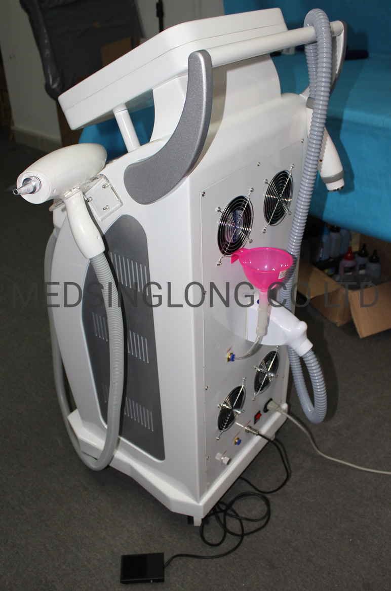 3 in 1 E Light Opt Hair Removal &amp; ND YAG Laser Tattoo Removal &amp; Cool RF Beauty Machine Mslol01