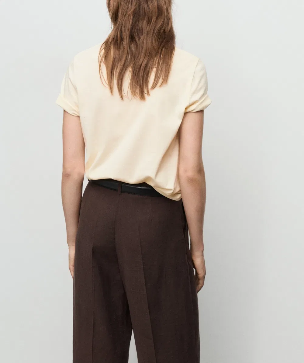 Stylish Cotton Flower Printing Design Crew Neck Summer Women's T-Shirt