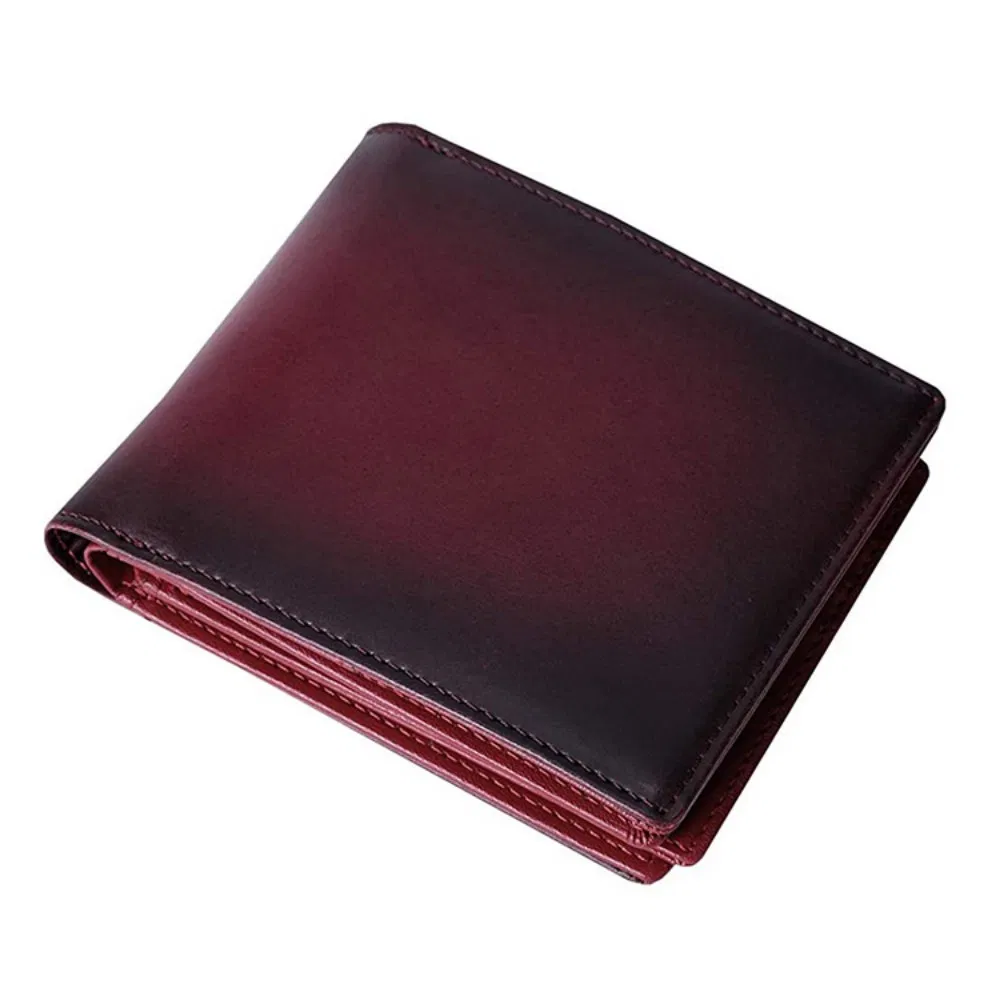 Handmade Leather Girl Card Bag Europe and The United States Retro Style New Leather Short Card Storage Thin Purse