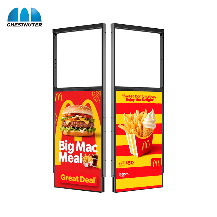 55 Inch Dual Screen Window Facing Display Ad Digital Signage for Beauty Salon