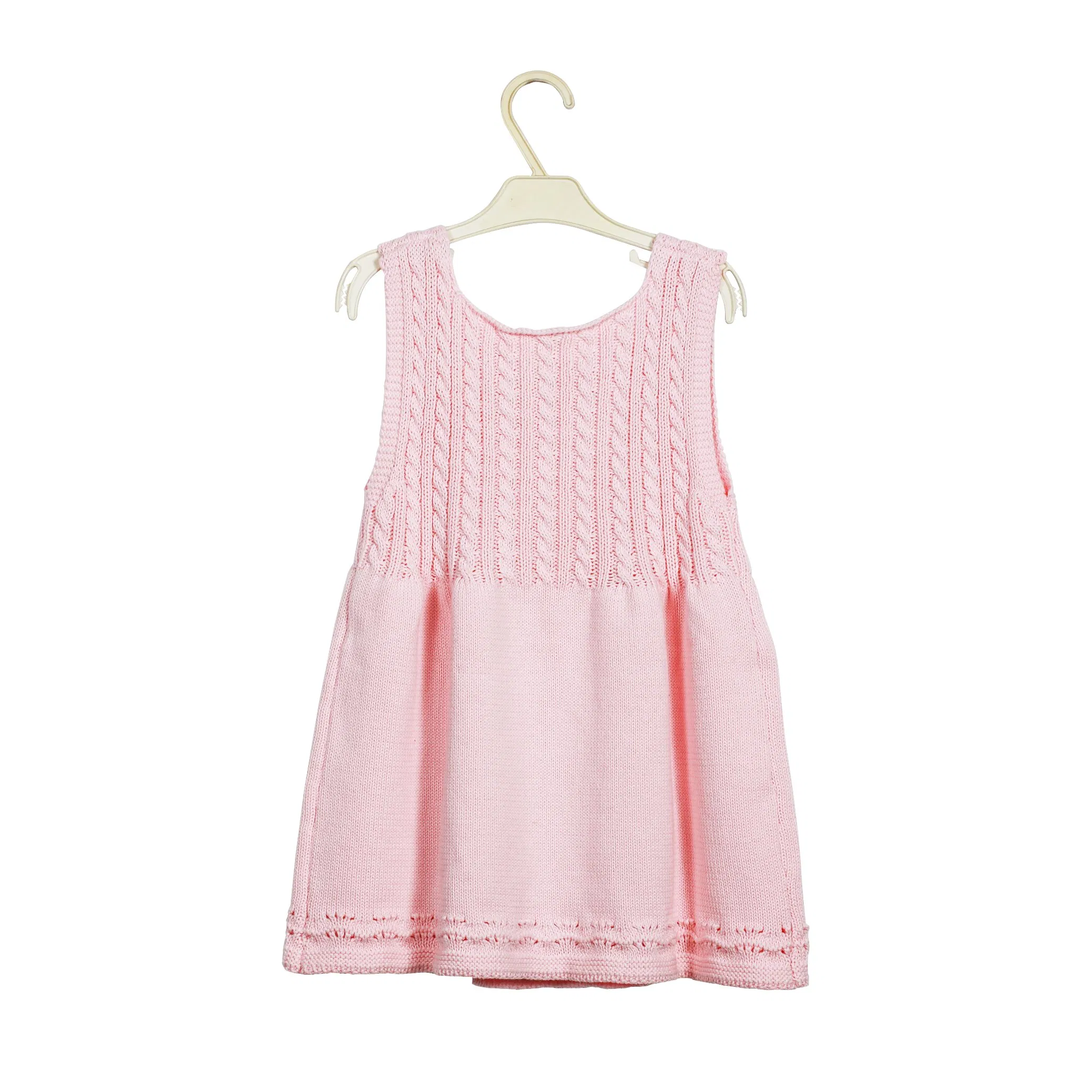 Spring Autumn Popular Pink Floral Knitted Jumper for Girls