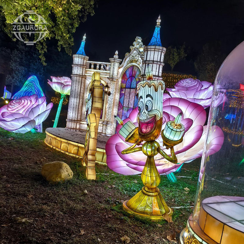 Rose Decorative Lighting Flower Lighting Festival Lantern Motif Lights Decoration Outdoors Christmas New Year Lantern