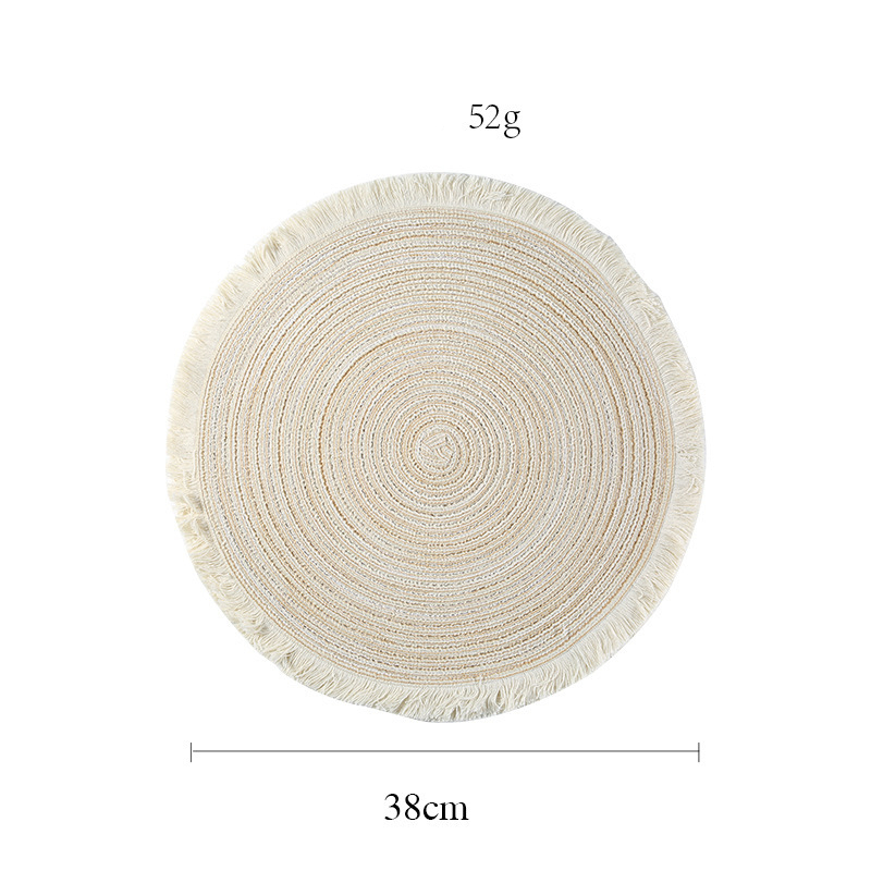 Minimalist Stylish Round Placemat Heat-Resistant Waterproof Table Mat Sublimation Products