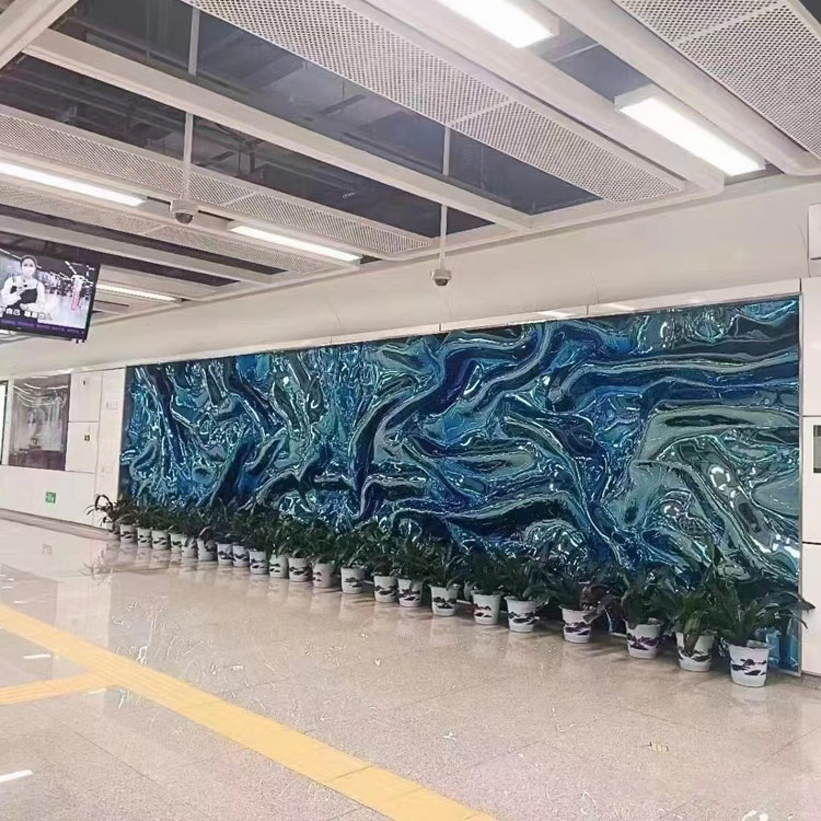 Custom Design PVD Color Crepe Paper Effect 304 2b/Ba Stainless Steel Sheet Stamped Metal