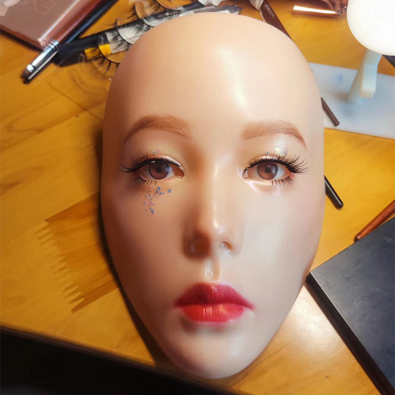 Full Face Board Silicone Makeup Practice Skin Board for Makeup Practice