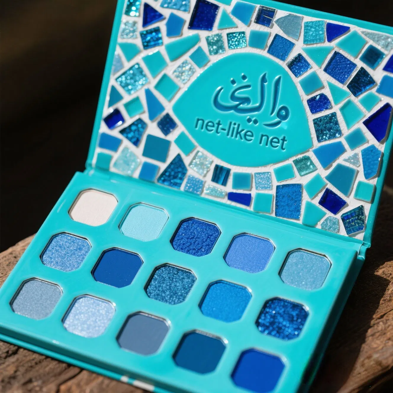 Custom Arabic Script Themed 5-Color Eyeshadow Palette for Middle East Consumers
