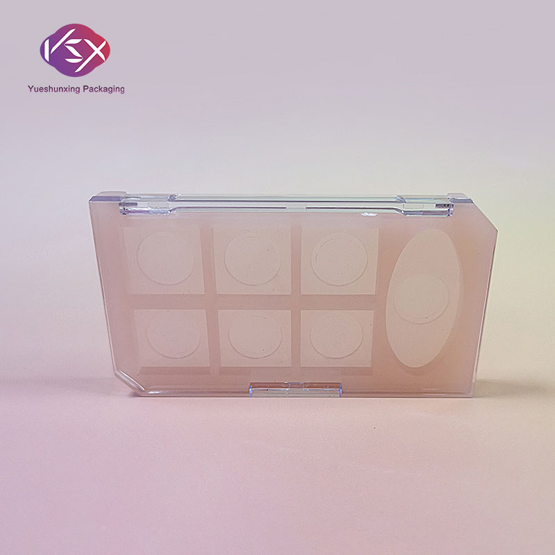 Yueshunxing Seven-Color Eye Shadow Compact Empty Powder Blusher Highlighter Box Plastic Eyeshadow Palette