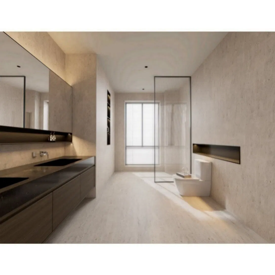 Wabi Sabi Inspired Solid Wood Vanity Features Minimalist Lines and Formaldehyde Free Finishing Products