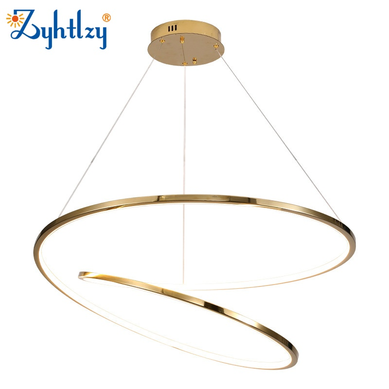 New Products Modern Nordic Minimalist LED Light Luxury Stainless Steel Pendant Light for Hall Living Room Pendant Lamp (P5014)