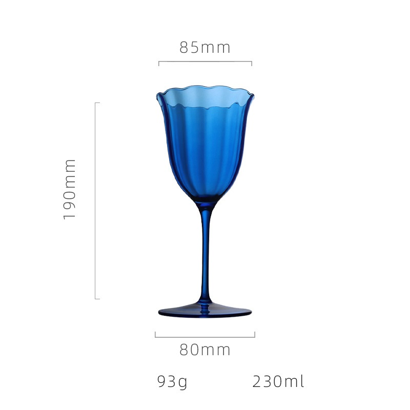 French Style Retro Lead-Free Crystal Champagne Glasses Water Cups Red Wine Goblets