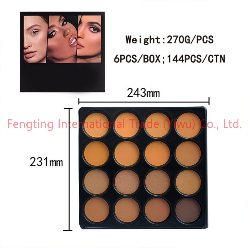 Hot Selling 16 Color Private Label Makeup Face Contour Cosmetics Matte Pressed Powder Palette