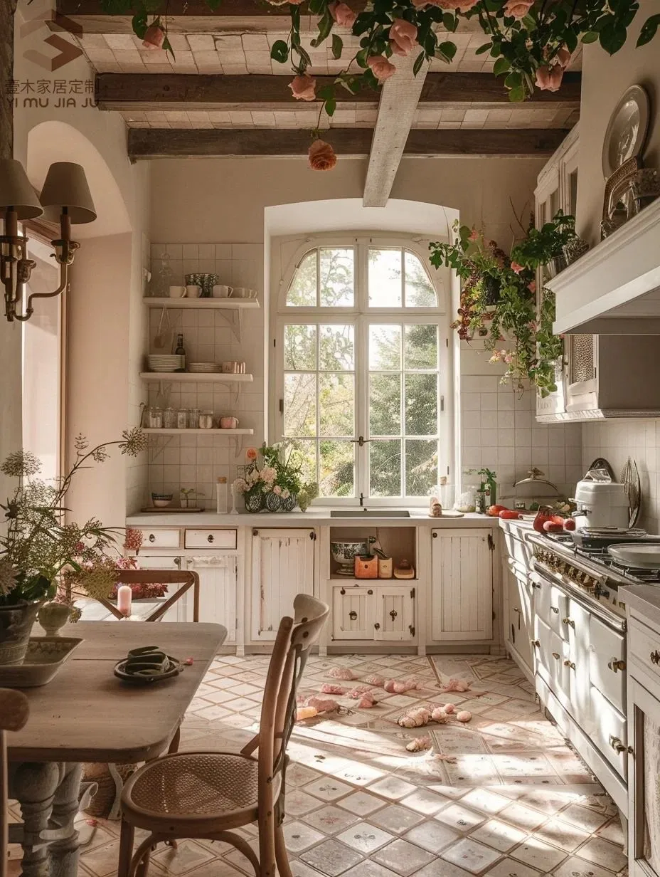 Luxury Retro Style Classic Furniture High End Style Solid Wood Kitchen Cabinet