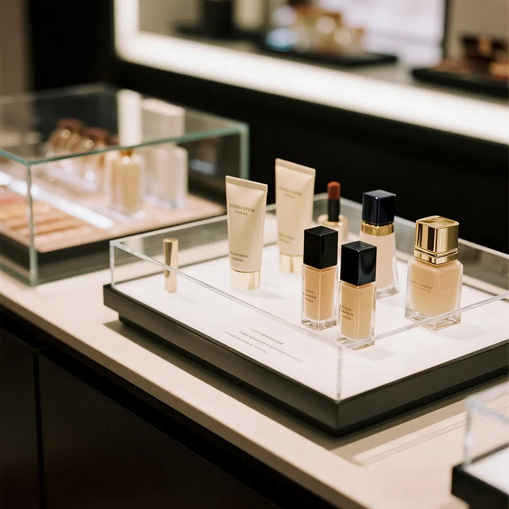 Luxury Makeup Display Cabinet Showcase Cosmetic Shop Interior Design Ideas