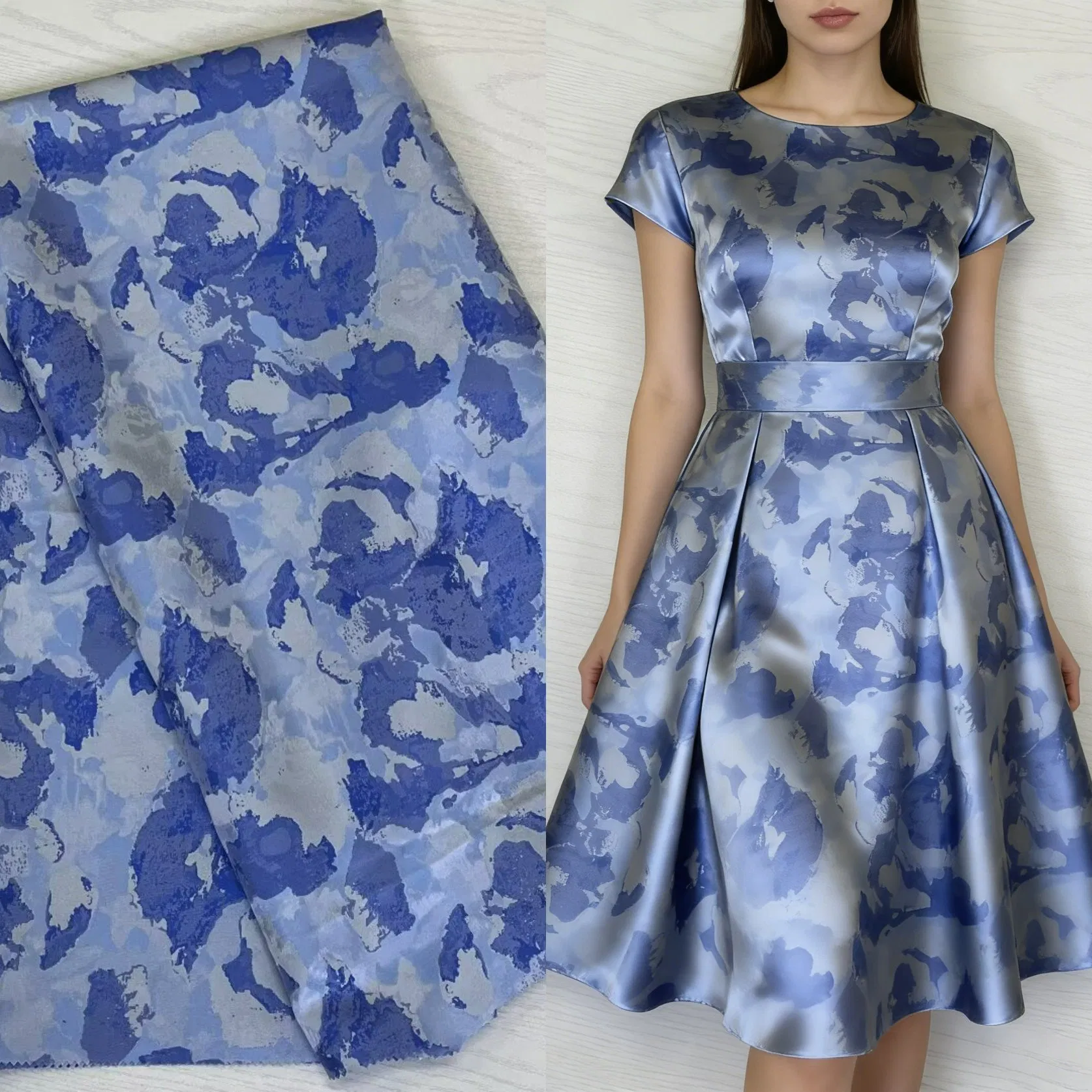 Trendy Retro Style! 2026 Abstract Camouflage Texture Polyester Fabric, Multi-Color Options for Fashionable Outfit Decoration.