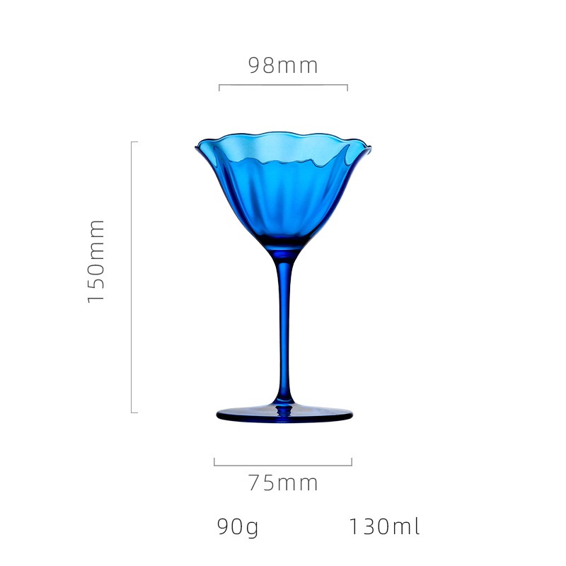 French Style Retro Lead-Free Crystal Champagne Glasses Water Cups Red Wine Goblets