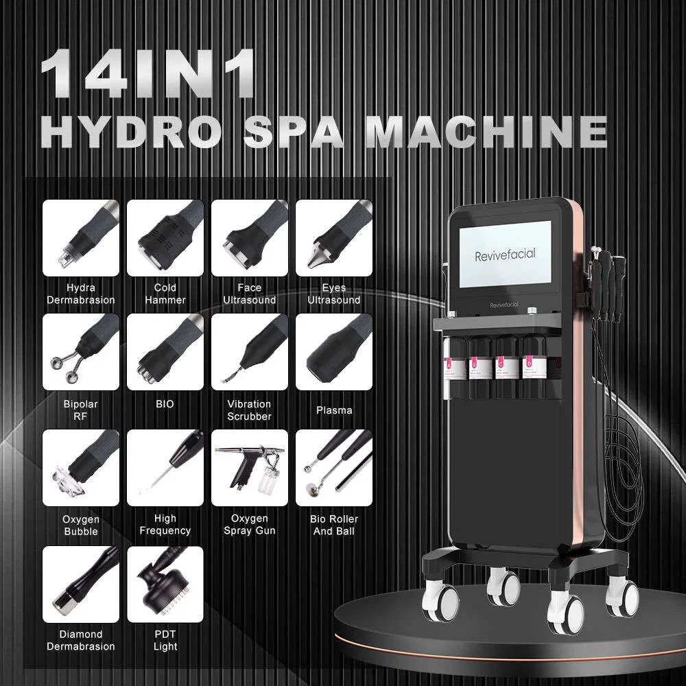 Advanced Skin Rejuvenation Machine - 1MHz Ultrasound, Plasma Technology &amp; Cold Hammer Treatment Hydrodermabrasion Machine