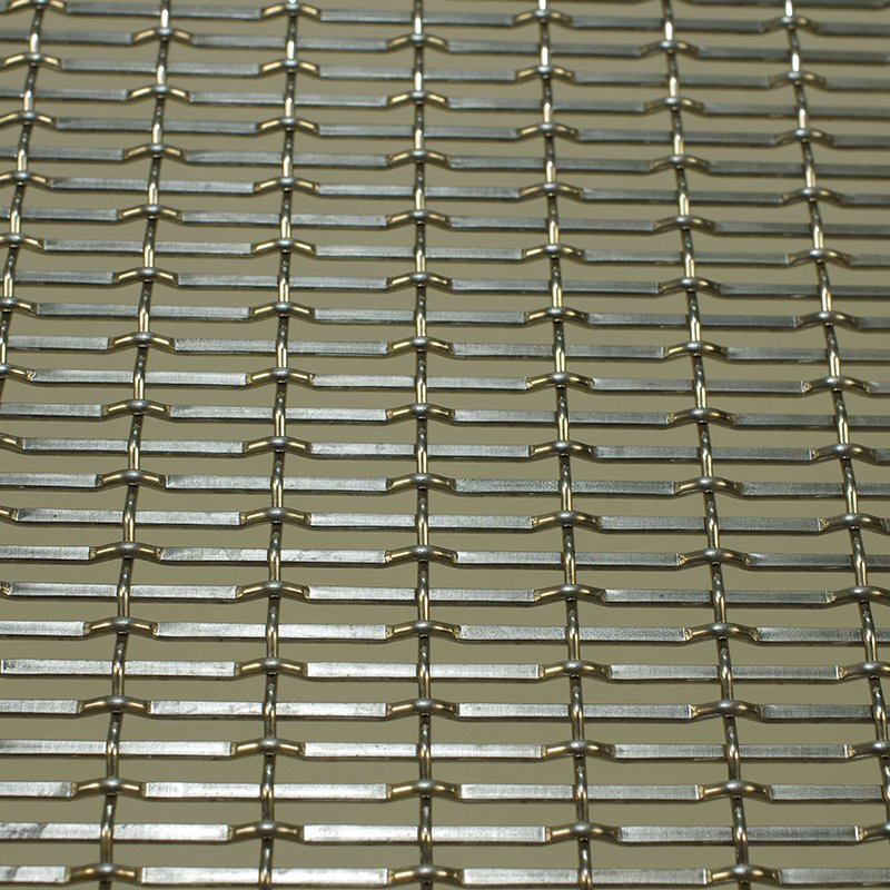 Matte Finish Elegant Decoration Metal Woven Mesh for Art Gallery Entrance Doors