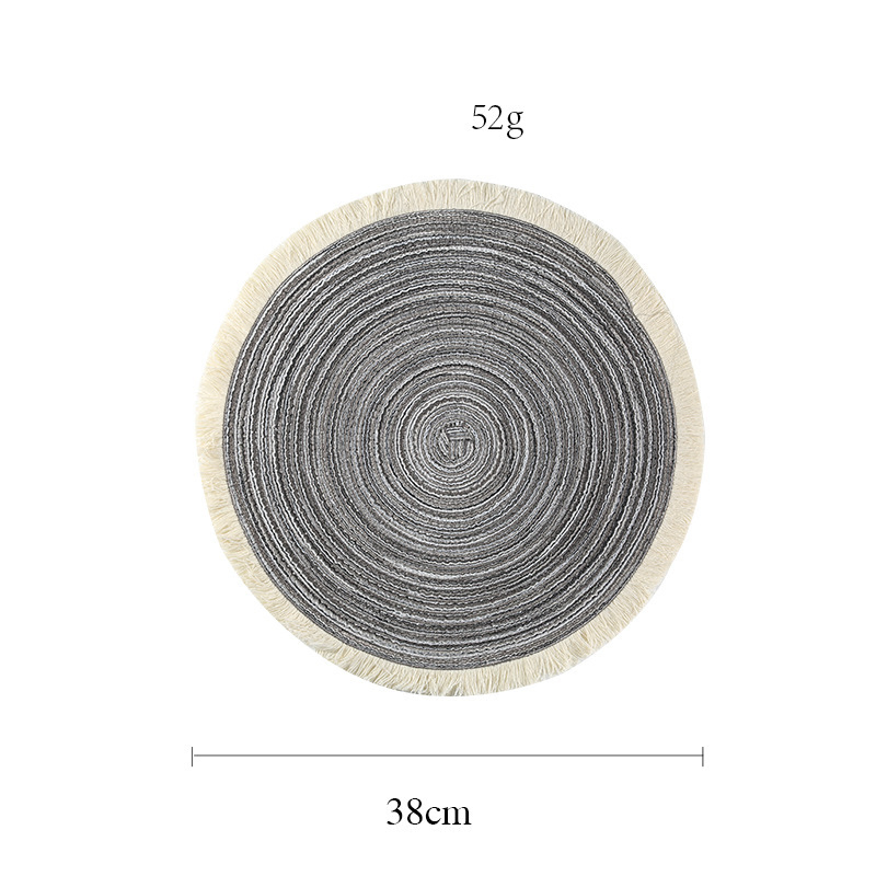 Minimalist Stylish Round Placemat Heat-Resistant Waterproof Table Mat Sublimation Products