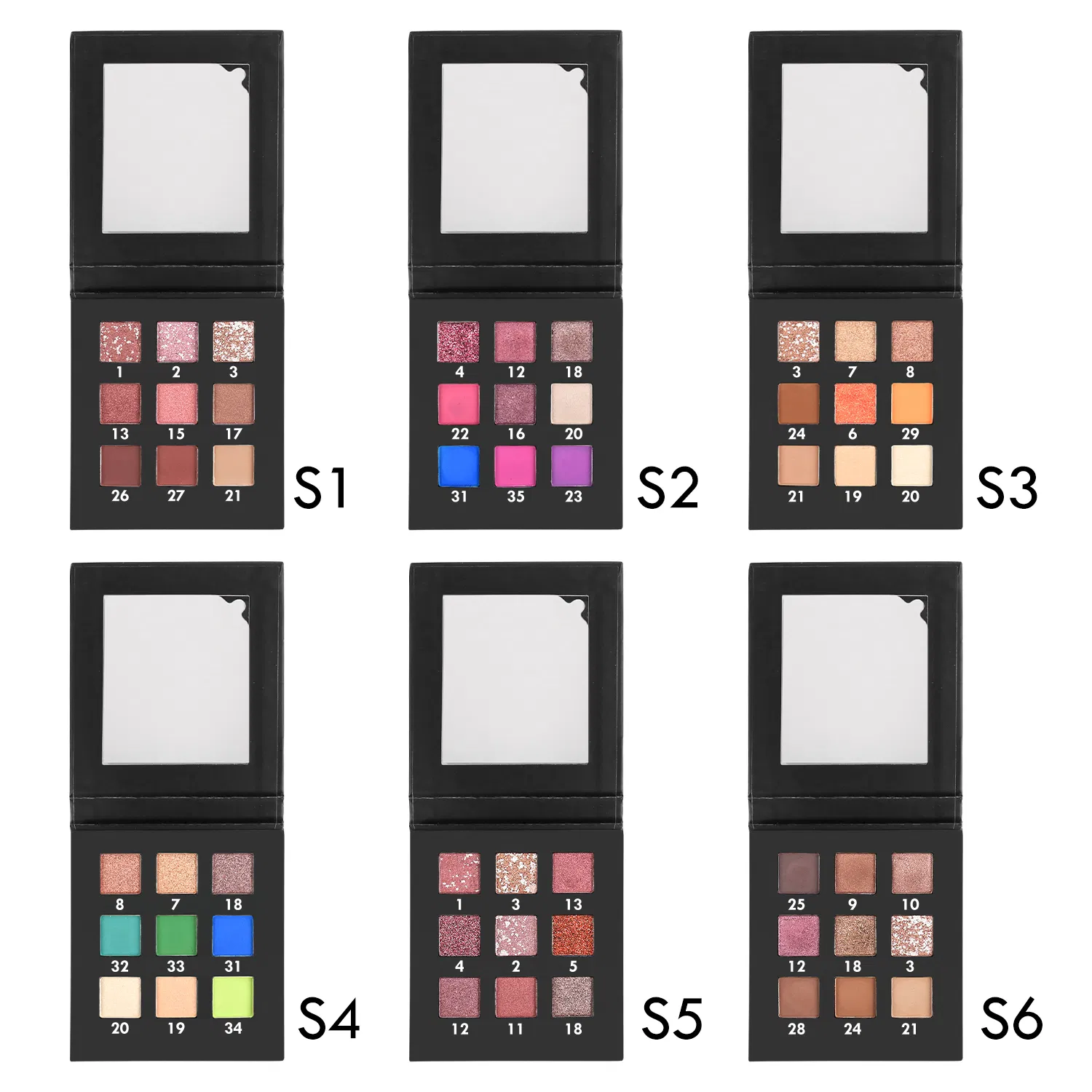 OEM Vibrant Multi-Color Eyeshadow Palette Free Sample