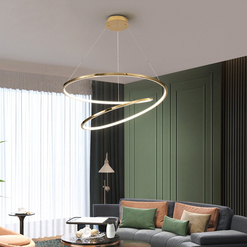 New Products Modern Nordic Minimalist LED Light Luxury Stainless Steel Pendant Light for Hall Living Room Pendant Lamp (P5014)