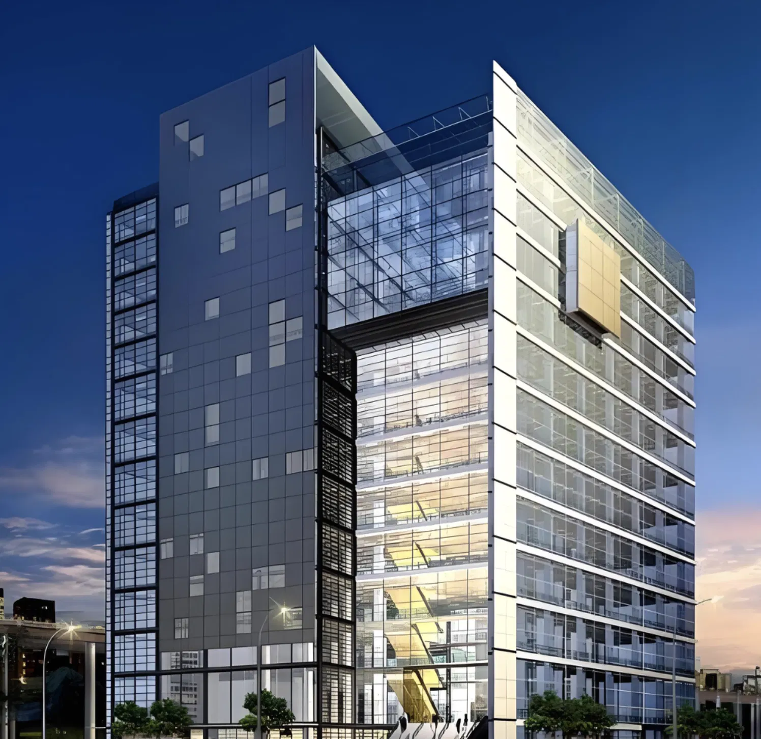 Elegant Curtain Wall Project Featuring Insulating Glass for Building Aesthetics