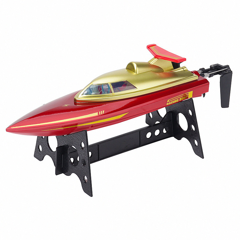 Aijh High Speed Waterproof Remote Control Ship RC Boat 15km/H RC Boatwith Lighting and USB Cable Electric RC Boats Ship