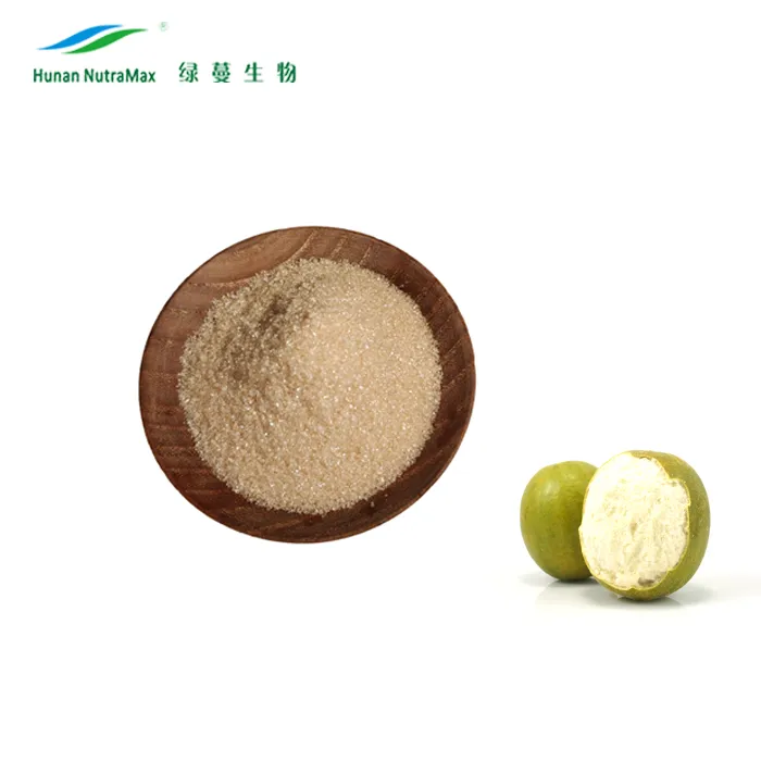 Natural Sweeteners Monk Fruit Extract with Erythritol Blends 1: 1 White Brown Granule Powder