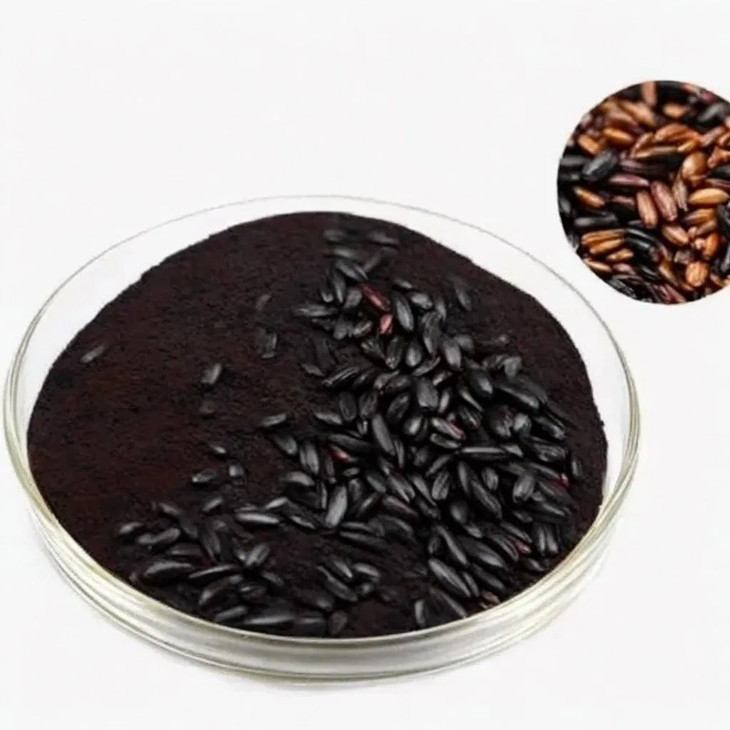 Best Price Food Grade Plant Extract Black Rice Extract Powder 25% Anthocyanin Natural Black Rice Seed Extract