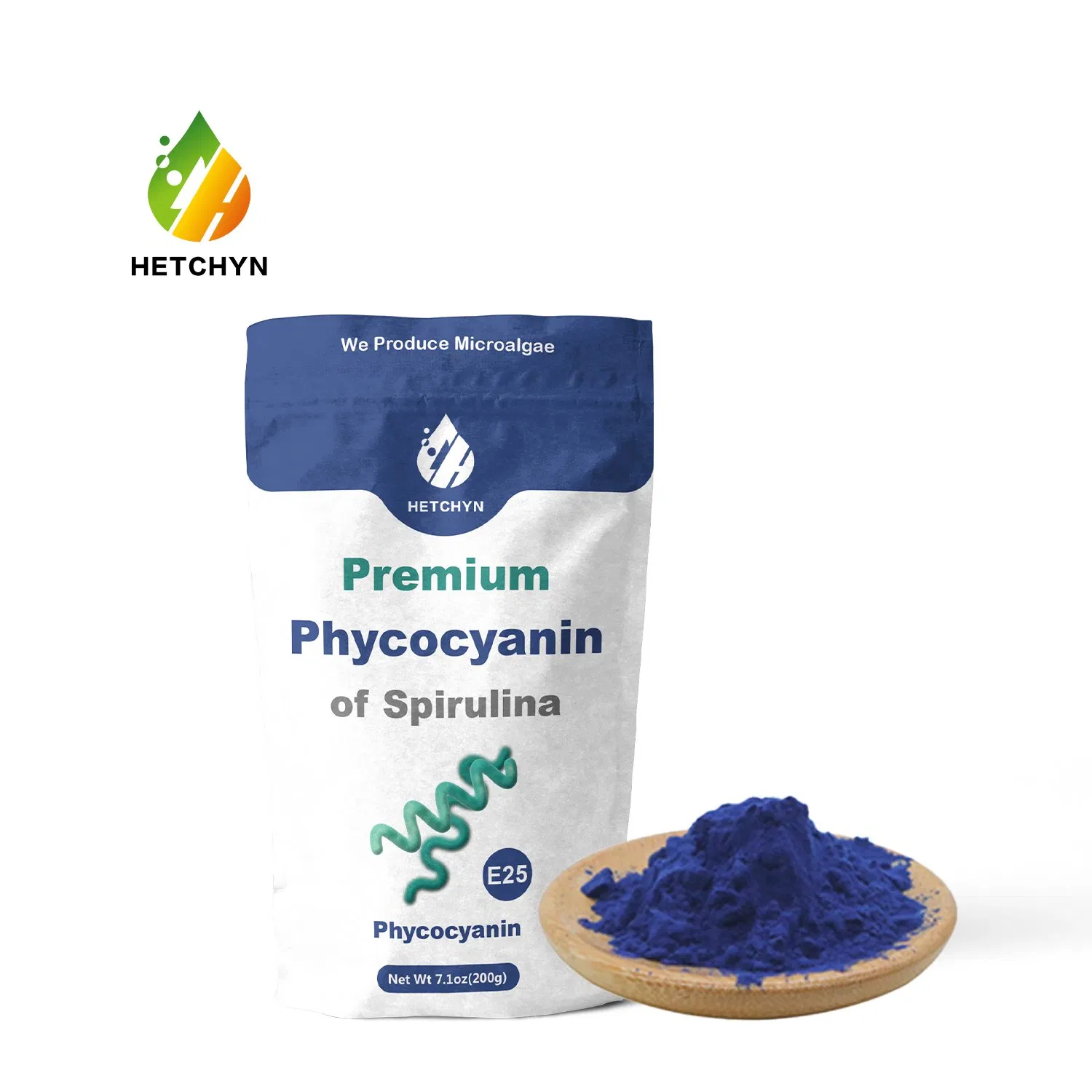 Food Grade Plant Protein Natural Blue Pigment Phycocyanin Extract From Spirulina E25