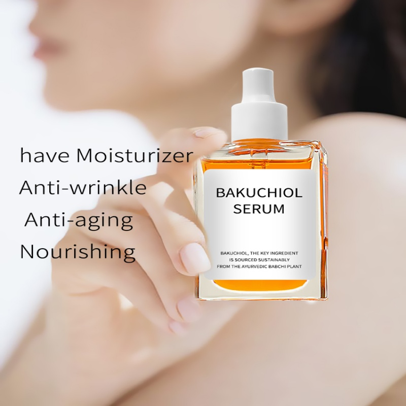 OEM Bakuchiol Serum Natural Herbal Cosmetic Soothing Calming Serum Psoralea Corylifolia Seed Extract Bakuchiol Pure Essential Oil