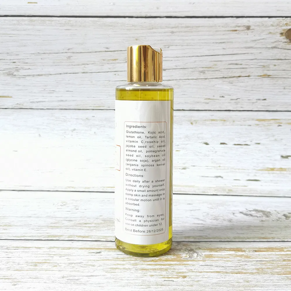 200ml Private Label Glutathione Lemon Orange Herbal Essential High Quality Body Skin Peeling Oil