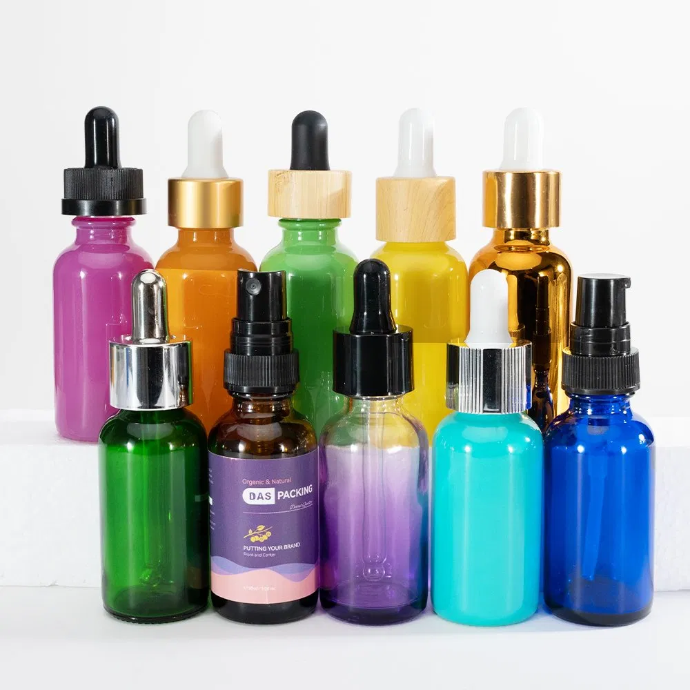 Factory 1/2oz 1oz 2oz Laboratory Glassware Amber Glass Boston Round Bottle for Pharmaceutical Tincture Medicine