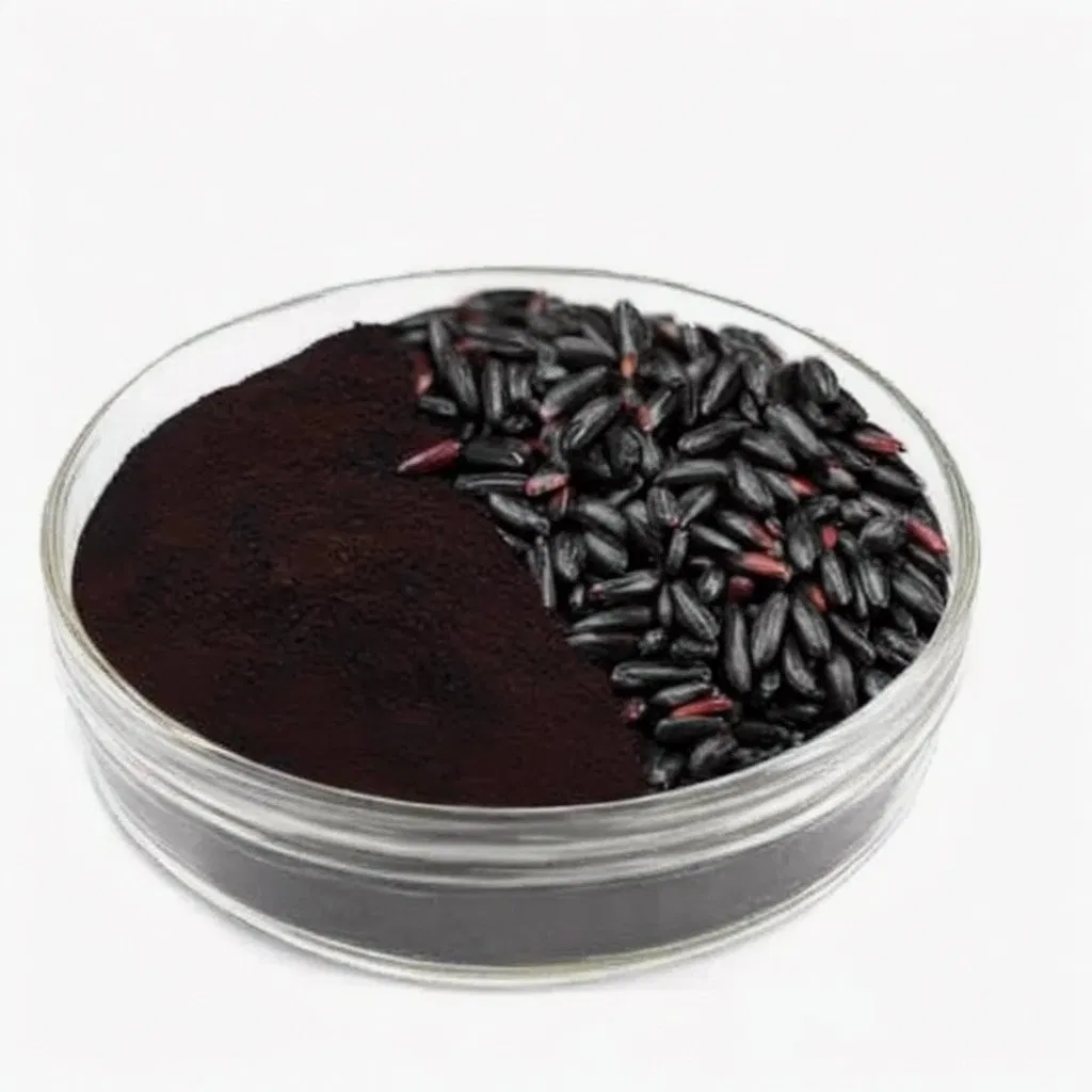 Best Price Food Grade Plant Extract Black Rice Extract Powder 25% Anthocyanin Natural Black Rice Seed Extract