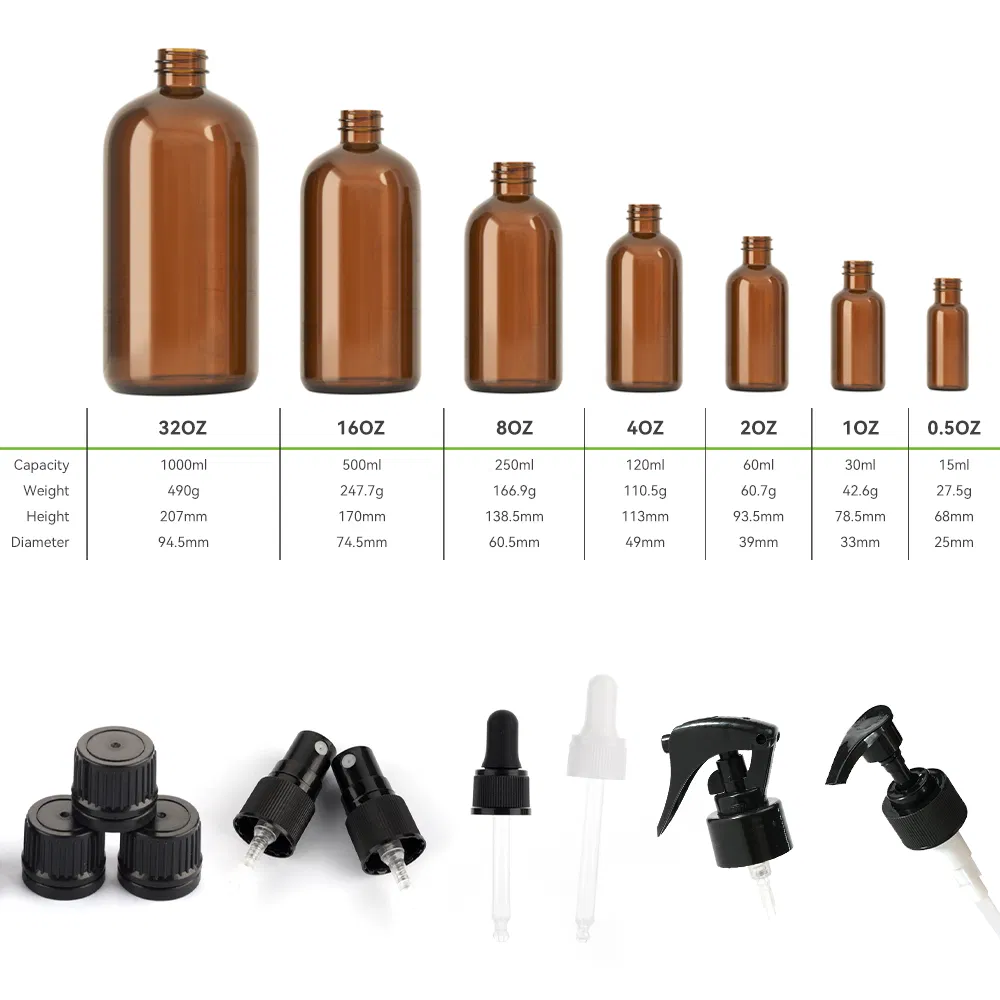 Amber Glass Bottle 11