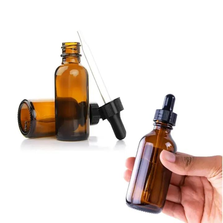 Luxury Skincare Packaging 5ml 10ml 15ml 20ml 30ml 50ml 100ml Amber Black Essential Oil Glass Dropper Bottle with Box