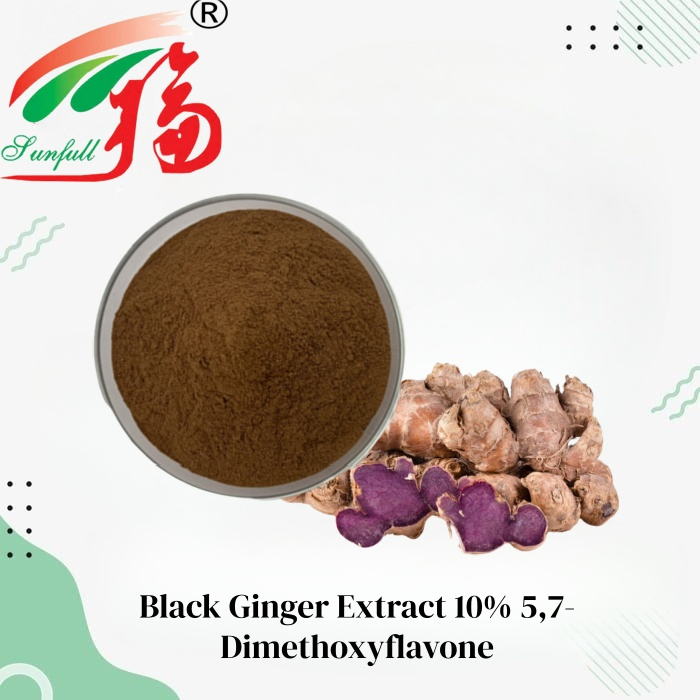 Standardized Black Ginger Extract 10% 5, 7-Dimethoxyflavone Premium Kaempferia Parviflora Extract for Nutraceutical &amp; Cosmetic Applications