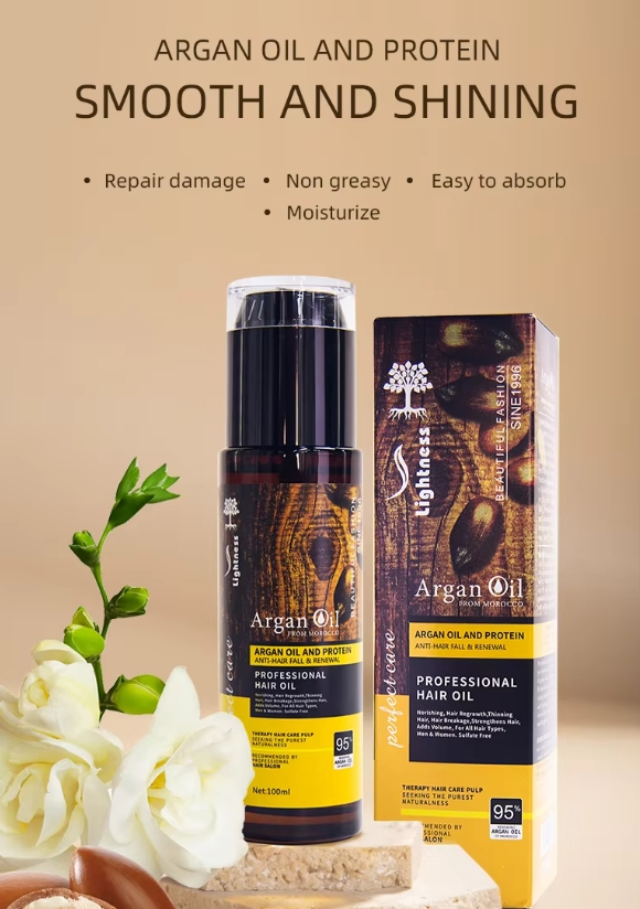 Hair Product Treatment Hair Care Cosmetics Argan Oil Repair Damaged Anti Loss Regrowth Essential Serum Herbal Argan Hair Oil