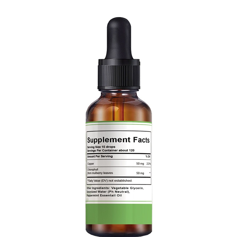 OEM Private Labels Pure Organic Natural Chlorophyll Drops Liquid