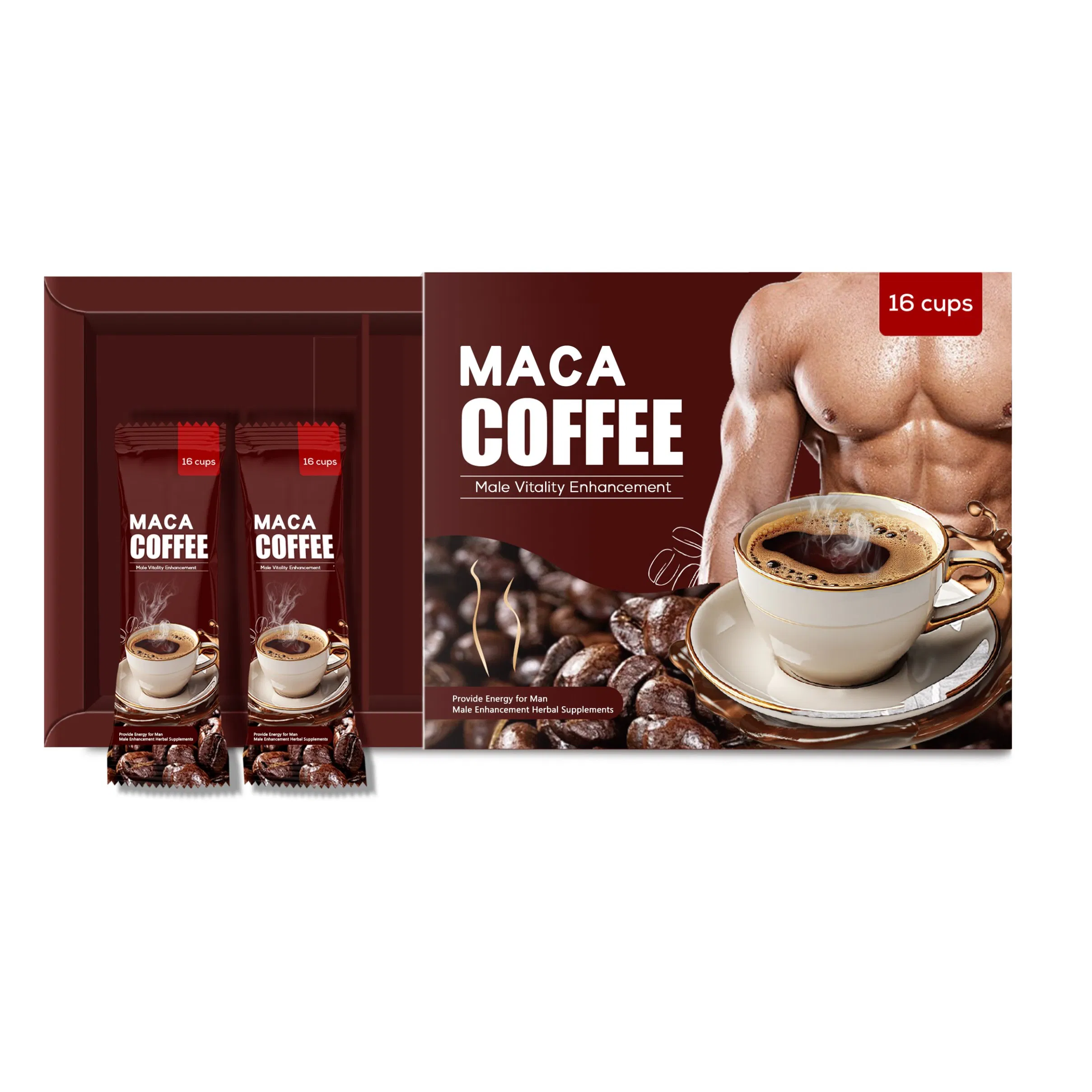 X2 Energy Maca Coffee Instant Natural Herbal Tongkat Ali Black Power Coffee for Men and Women