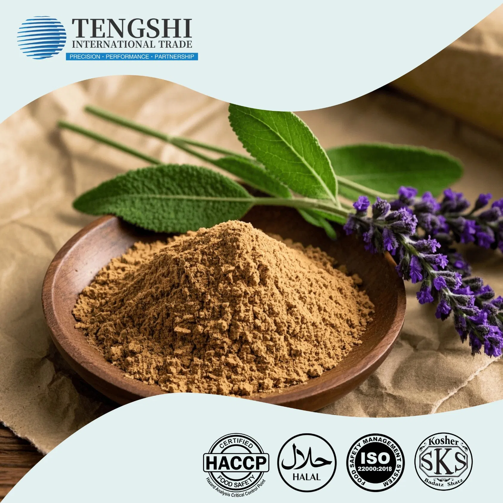 Standardized Sage Extract Sennosides 10: 1 20: 1 Ratio Plant-Based Ingredients Halal