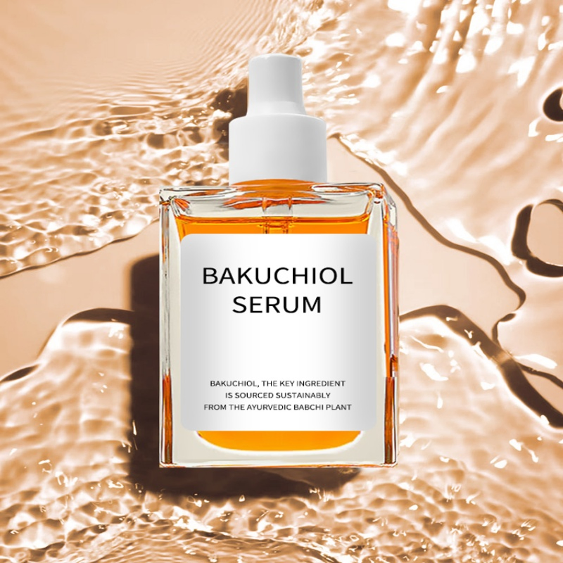 OEM Bakuchiol Serum Natural Herbal Cosmetic Soothing Calming Serum Psoralea Corylifolia Seed Extract Bakuchiol Pure Essential Oil