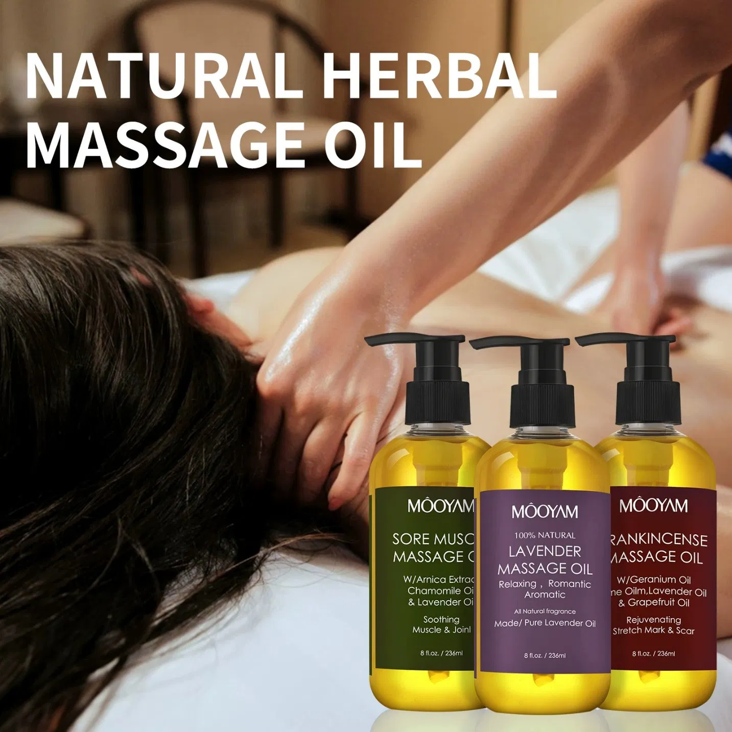 Lavender Herbal Beauty Salon Essential Oil for Back and Neck Scraping Massage Body Massage Oil