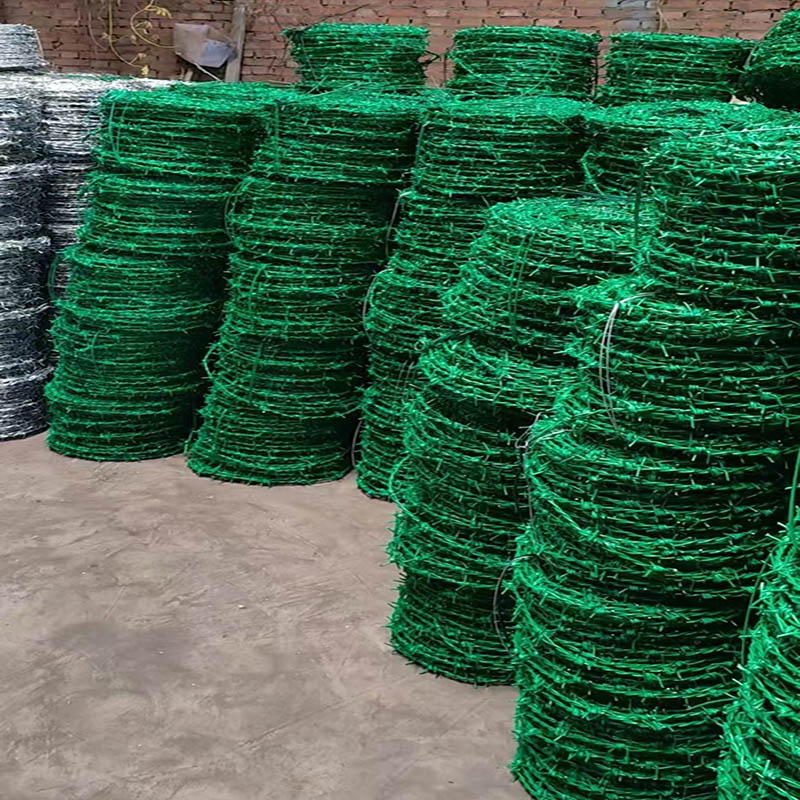 After Coating Bwg 8#-17# PVC Coated Barbed Wire/PE Barbed Wire for Boundary Fencing Protection