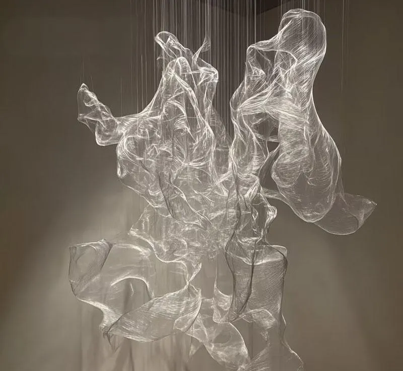 Cloudy Metal Mesh Display