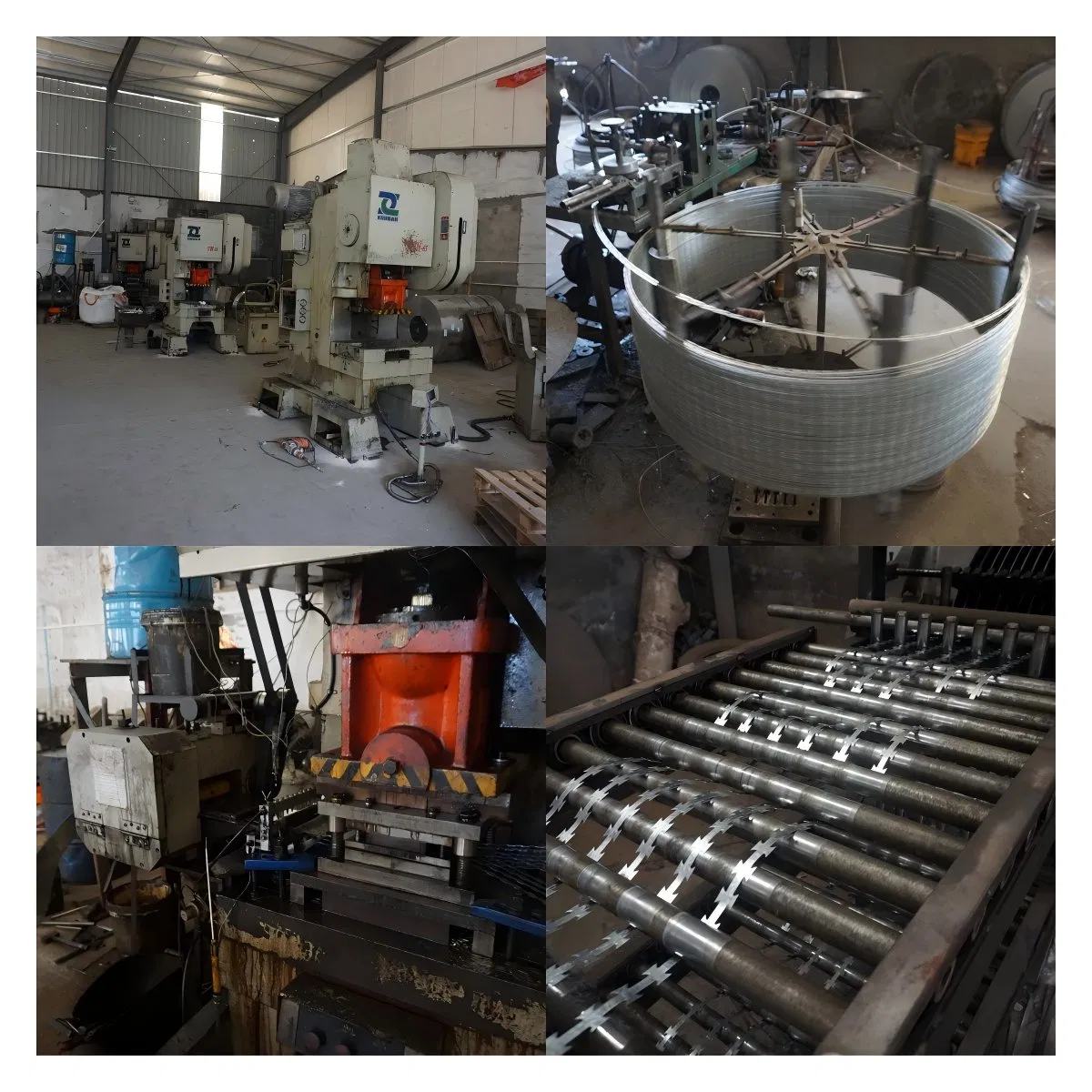 High Security Razor Wire Concertina Barbed Wire Fence 15m/20m/30m Galvanized or PVC Coated Steel Blade for Perimeter Anti Climb Protection