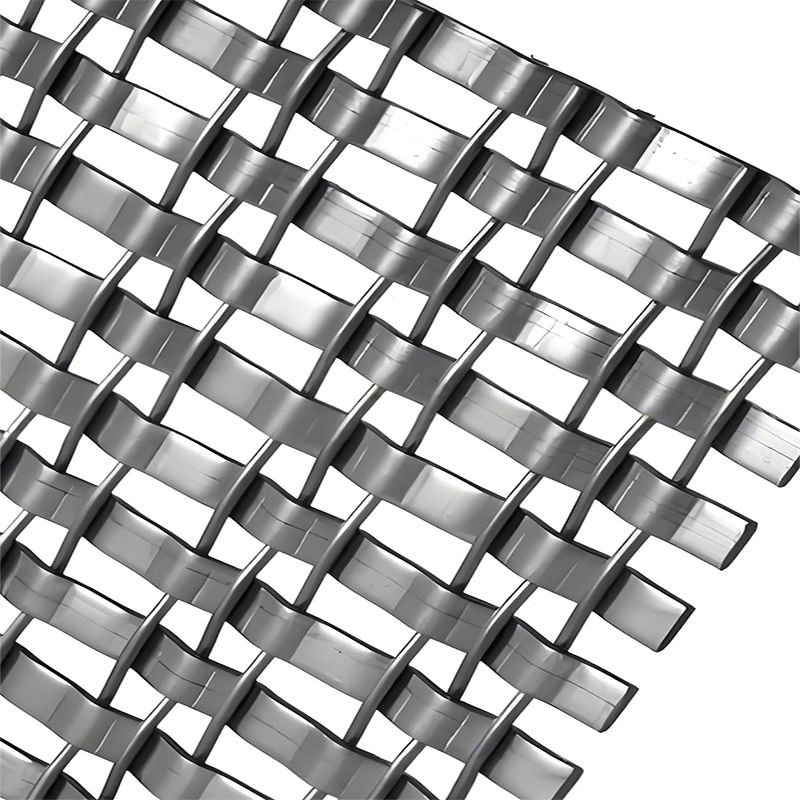 Factory Whosale Outside and Inside Cabinet Furniture Rigid Metal Stainless Steel Woven Decoration Wire Mesh