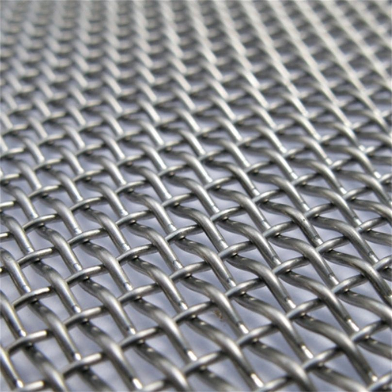 Stainless Steel and Brass Metal Screen Lock Crimp Woven Wire Mesh