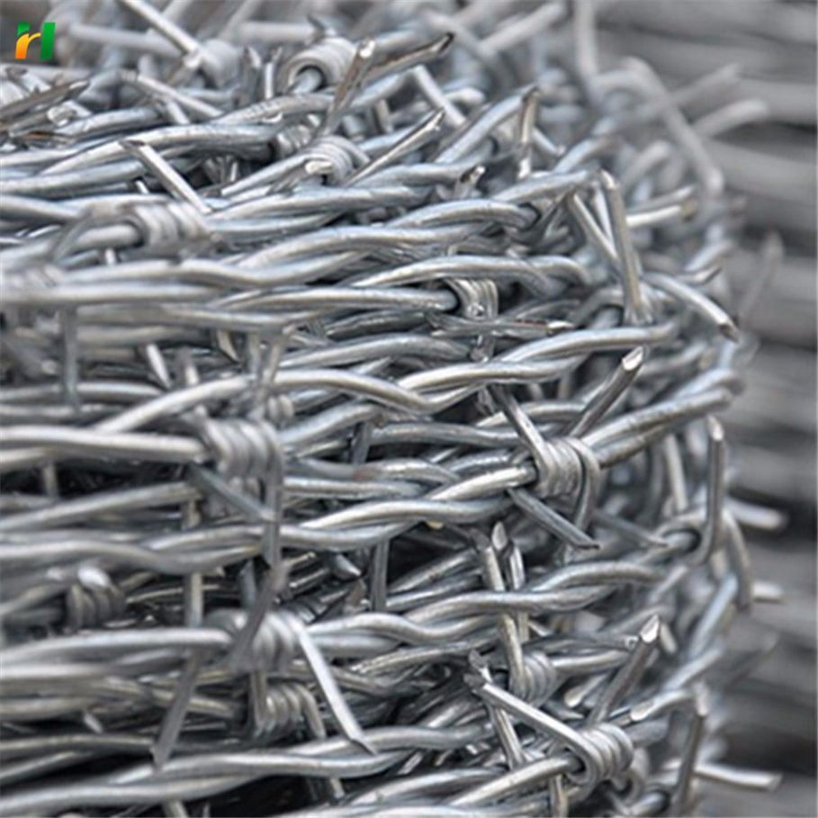 Galvanized Double-Strand Barbed Wire Plastic-Coated Barbed Wire Railroad Pasture Boundary Isolation Iron Bristles Barbed Wire
