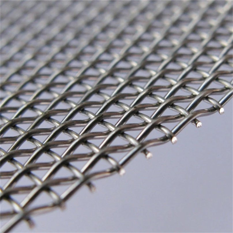 Stainless Steel and Brass Metal Screen Lock Crimp Woven Wire Mesh